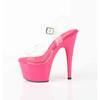 Pleaser - ADORE708 Sandale à bride à la cheville - Transparent/Rose Product image